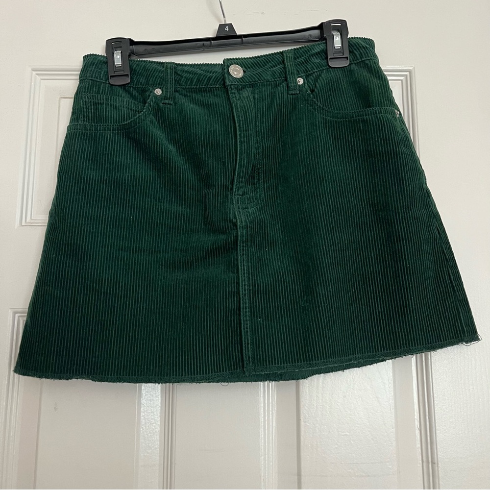 Velvet Green Skirt (Forever 21)